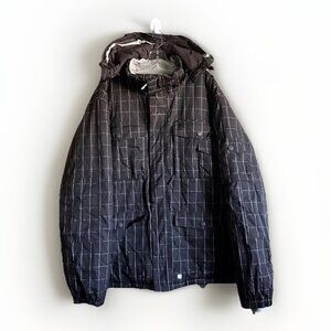 Planet Earth Brown Plaid Snowboard Outdoor Jacket‎ Men Large